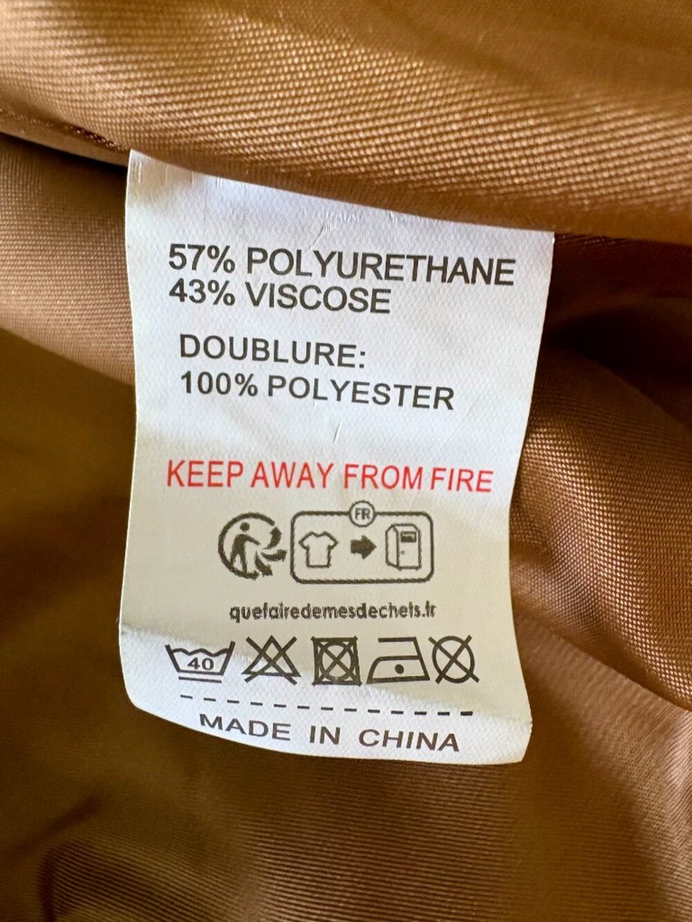 Easy Clothes Camel Oversized Bomber Jacket - Picture 9 of 9